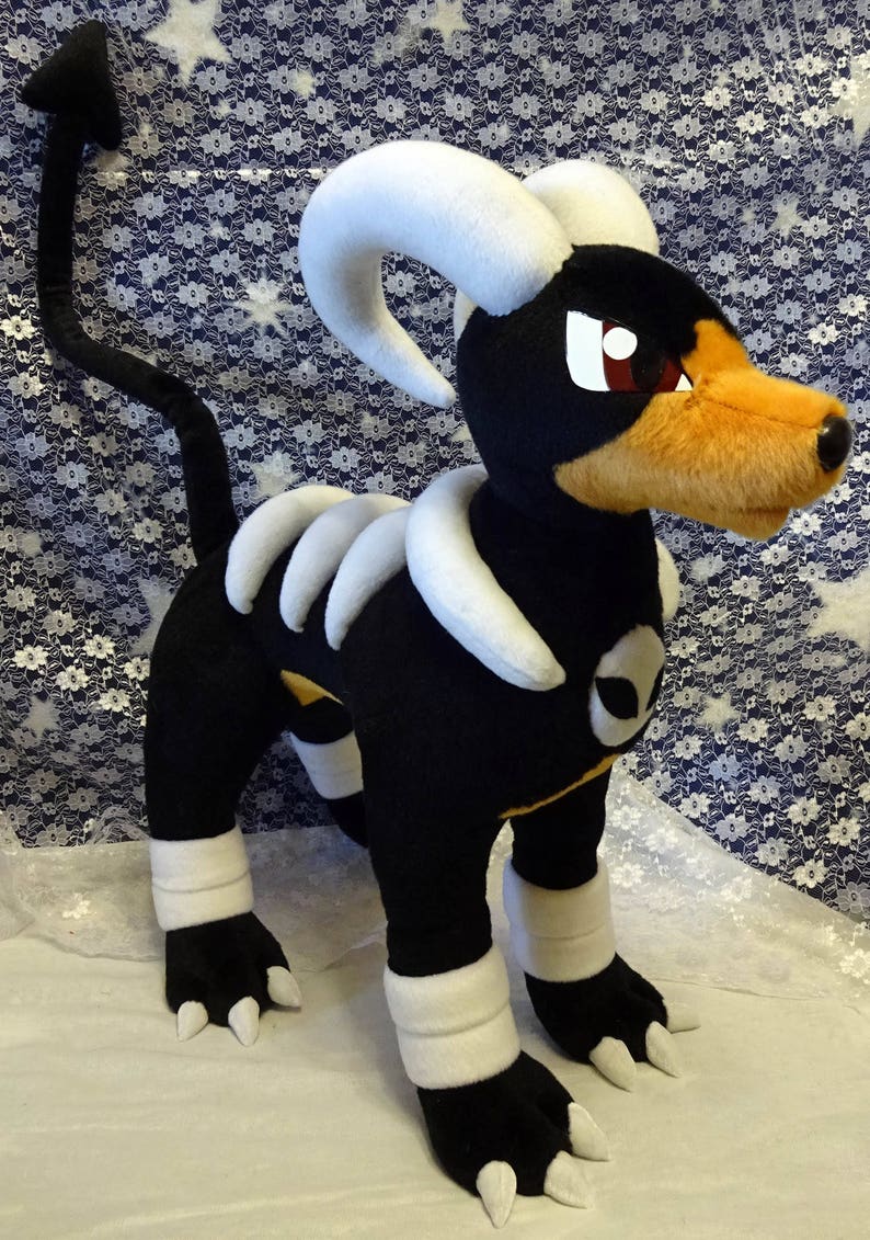 regular or shiny customizations ok! made of minky Pokemon inspired large size Houndoom plush made-to-order