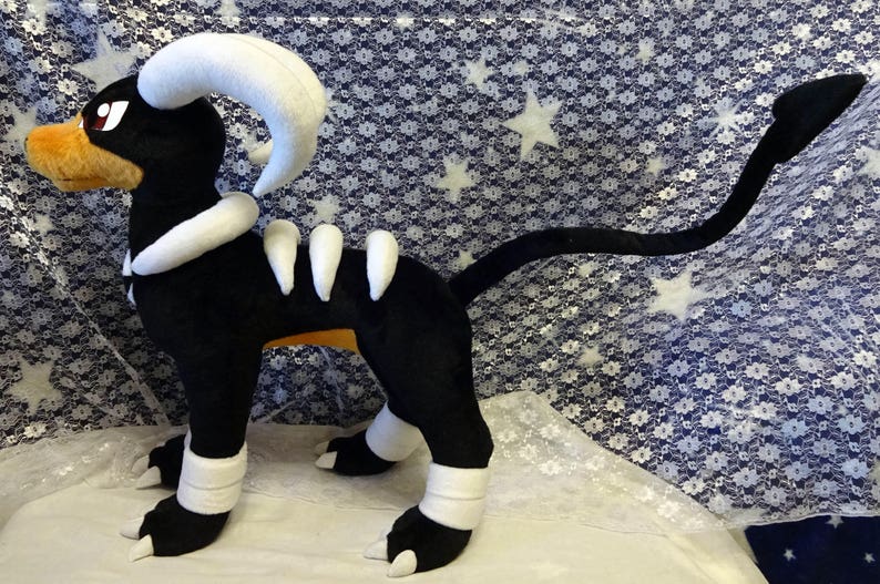regular or shiny customizations ok! made of minky Pokemon inspired large size Houndoom plush made-to-order