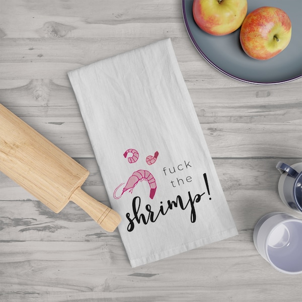 F' the Shrimp! The Birdcage Tea Towel - Unique Kitchen Decor