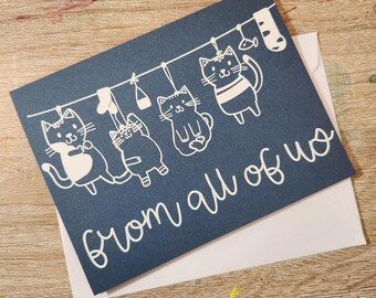 From All of Us Card - Group Greeting Card - Card for Co-worker - Blank Inside