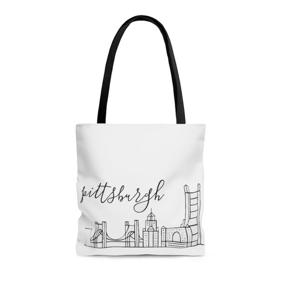 Pittsburgh Skyline Tote Bag Cute Tote Bag Fun Tote Bag Etsy