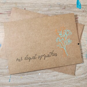 Carte de sympathie / Carte de sympathie faite main