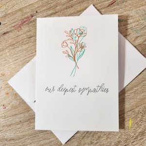 Carte de sympathie / Carte de sympathie faite main