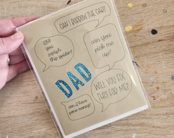 Funny Father's Day Card - Father's Day Handmade card
