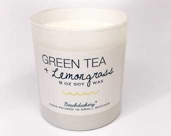 Green Tea and Lemongrass Soy Candle