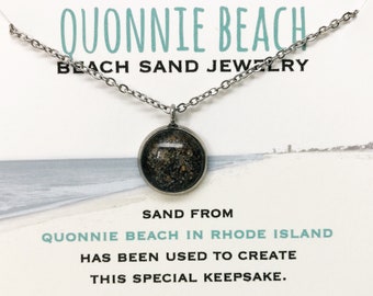Quonnie Beach Charlestown Rhode Island Sand Jewelry
