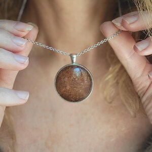 Outer Banks Sand Jewelry, Stainless Steel OBX Beach Keepsake Necklace, Ring, Earrings, Bracelet large round pendant