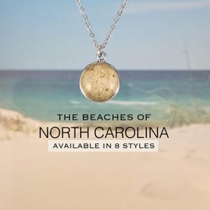 North Carolina Sand Jewelry, OBX Beach Keepsake Necklace, Ring, Earrings