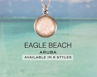 Aruba Beach Sand Jewelry, Island Keepsake Necklace, Ring, Earrings, Bracelet