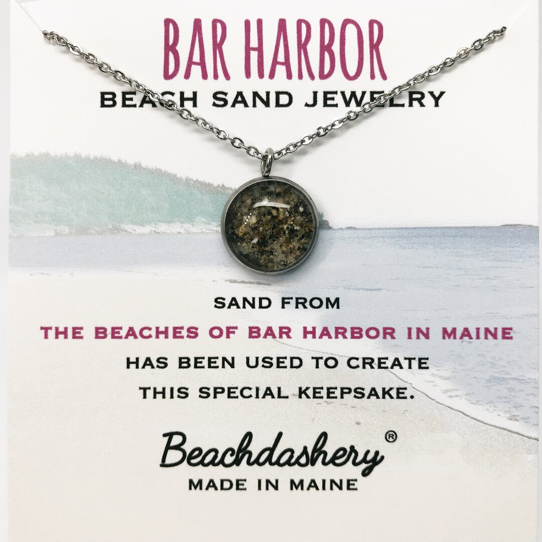 Bar Harbor Maine Sand Jewelry Etsy