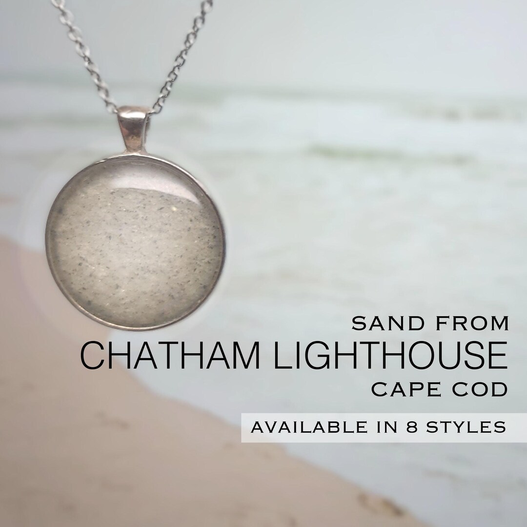 Chatham Lighthouse Sand Jewelry, Cape Cod Keepsake Necklace, Ring
