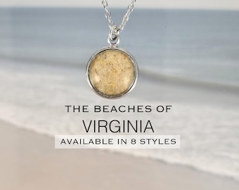 Virginia Beach Sand Jewelry, Coastal Keepsake Necklace, Ring, Earrings, Bracelet