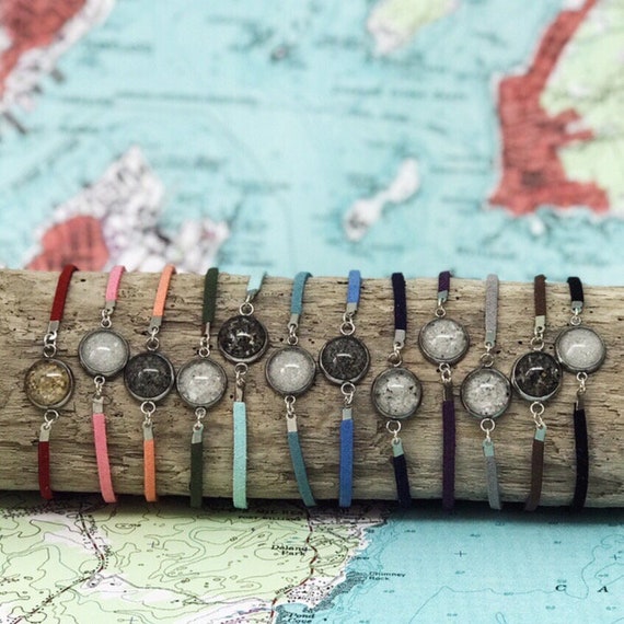 Pulseras de gamuza coloridas regalo de joyería de arena - Etsy España