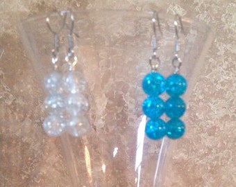 Crackle trio earrings, made in Canada, free shipping