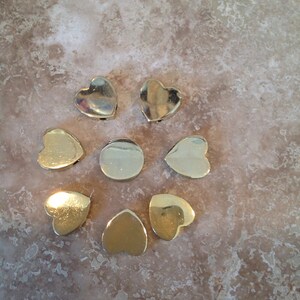 Gold plated Heart beads, ships from Canada