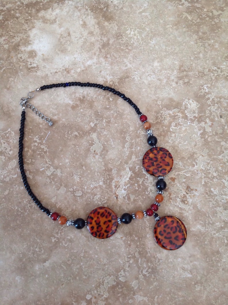 Autumn leopard necklace FREE SHIPPING