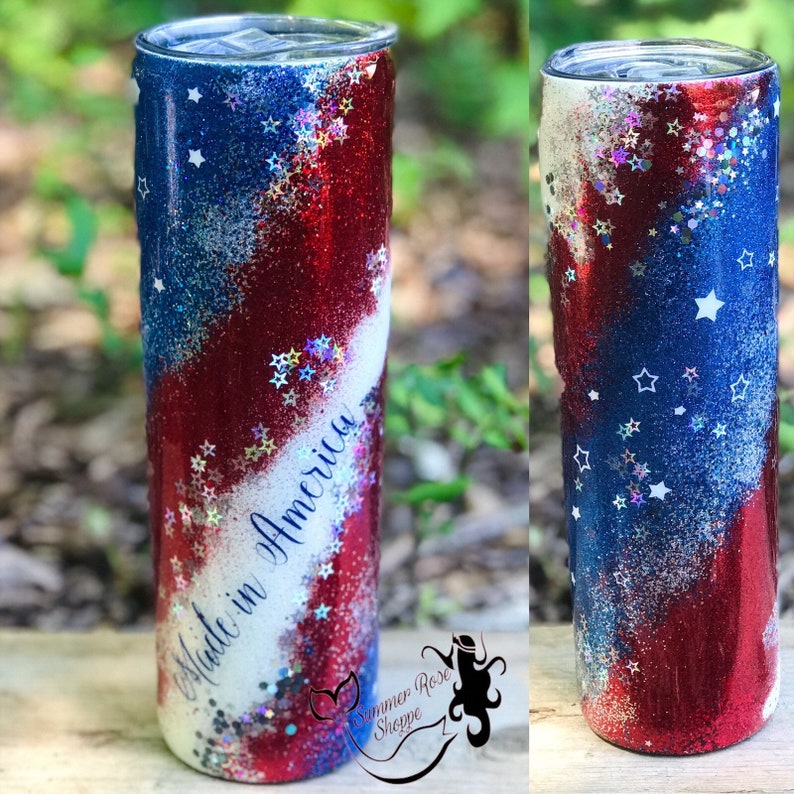 Made In America Patriotic Tumbler 20oz 30oz Tumbler Etsy