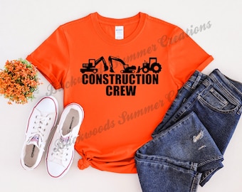 Équipe de construction SVG | Construction pour enfants SVG | Camion pelle SVG | Design de chemise anniversaire garçon | Fichier de coupe Cricut | Téléchargement instantané PNG