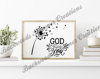 God Bless You Mason Jar SVG | Bless You Tissue Jar Cut File | Farmhouse Bathroom Decor | Cricut & Silhouette SVG Png Pdf | Christian SVG