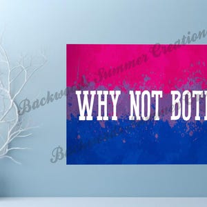 Fichier numérique Why Not Both Bi Pride SVG - fichier coupé pour les artisans - Clipart - bleu violet rose - cadeaux faits main - mois de la fierté - bisexuels