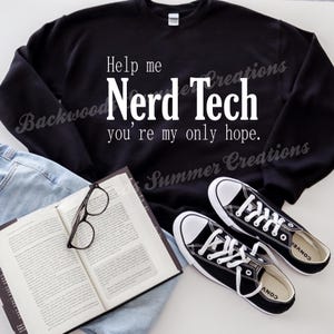 ARQUIVO DIGITAL Help Me Nerd Tech You're My Only Hope SVG - Arquivo de corte para artesãos - Clipart - Tecnologia - Computadores - Nerd de computador