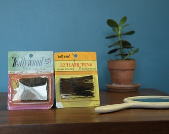 Hollywood Vintage hair pins| NOS in box| bobby pins | 2" 3" extra heavy | Nylon Coated, Scolding Locks Corporation 1960's | Movie Prop 1960s