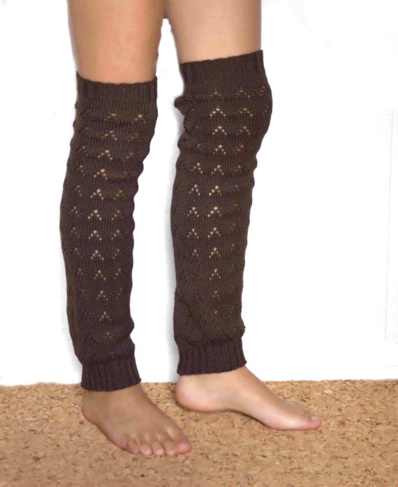 Ballet dance leg warmers/Long Leg warmers in brown/ Urban Etsy