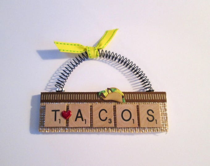 Tacos Love Tacos Scrabble Tile Ornament Etsy