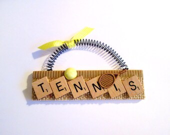Tennis Scrabble Tile Ornament