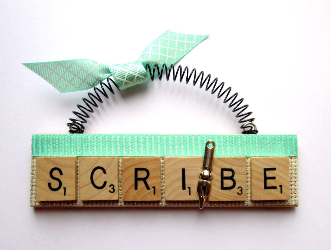 Scribe Writer Recorder Scrabble Tile Ornament Etsy