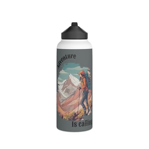 Stainless Steel Water Bottle, Standard Lid mountains, nature, hiking