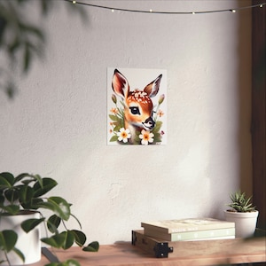 Fawn picture / small poster perfect for nursery