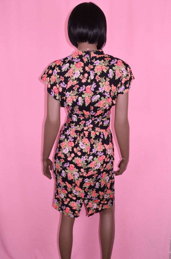 90s Vintage Floral Dress Belted Dress 90s Dresses… - image 4