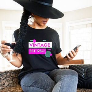 1980 Shirt | Vintage 1980 Shirt | 40th Birthday Shirt | 41st Birthday Shirt | Birthday Girl Shirt | 80s Baby Shirt | 80s Top | 42d Birthday