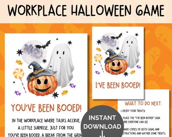 You've Been Booed Printable Office Game, Boo Basket, Halloween Boo Kit, Workplace Game, Office Halloween Party