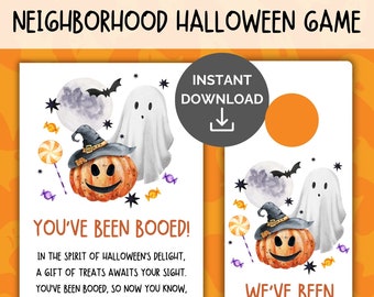 You've Been Booed Printable, Boo Basket, Halloween Boo Kit, Neighborhood Game, Halloween Tradition