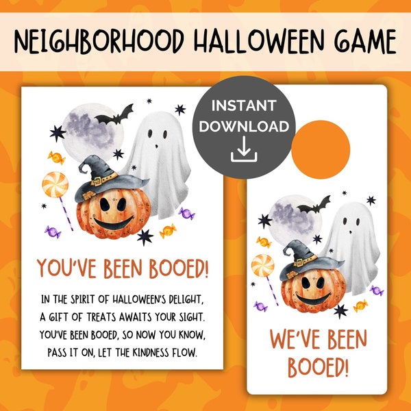 You've Been Booed Printable, Boo Basket, Halloween Boo Kit, Neighborhood Game, Halloween Tradition