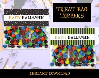 Halloween Candy Bag Toppers - Printable Halloween Tags - Halloween Party Favors - Treat Bag Toppers - Instant Download