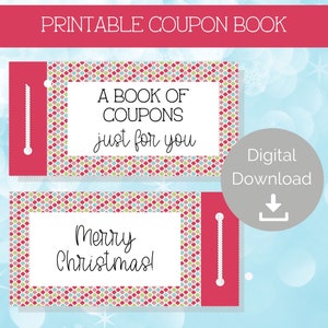 Libro de cupones de esposa imprimible - Regalo de Navidad de esposa - Cupones de novia - Regalo de esposa de último minuto - Descarga instantánea - Regalo de esposa