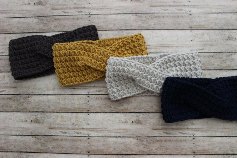 lola headwrap gift for her christmas gift crochet earwarmer Charcoal crochet headband womens headband twist headband
