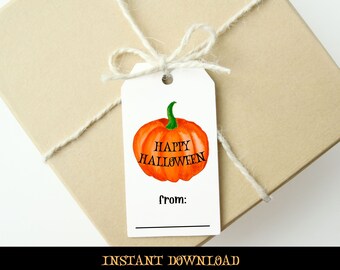 Druckbare Halloween Tags - Halloween Geschenkanhänger - Halloween Favor Tags - Instant Download