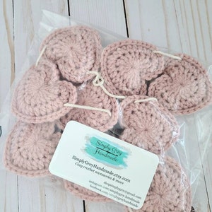 Pink heart garland valentine decor hearts decor fireplace decor crochet heart garland heart bunting MADE TO ORDER image 6