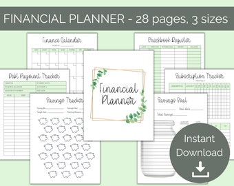 Finance Planner Printable, Financial Planner Bundle, Budget Printable, Money Saving, Expense Tracker, Debt, Letter/A5/A4 - Instant Download