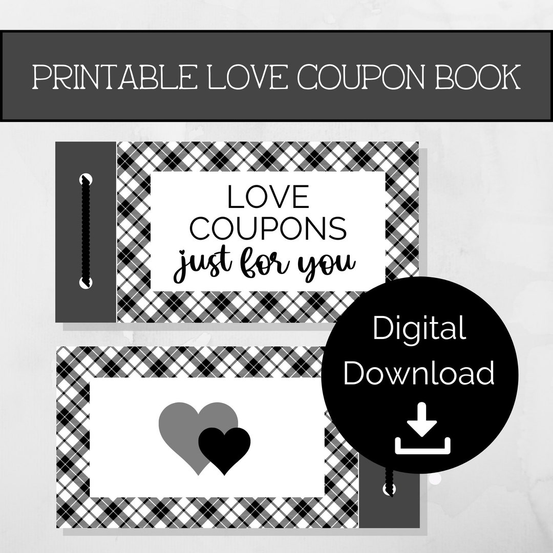 Husband Coupon Book Printable Fathers Day Husband Gift Etsy