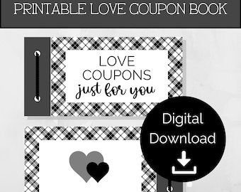 Husband Coupon Book Printable - Fathers Day Husband Gift - Naughty Love Coupons - Instant Download