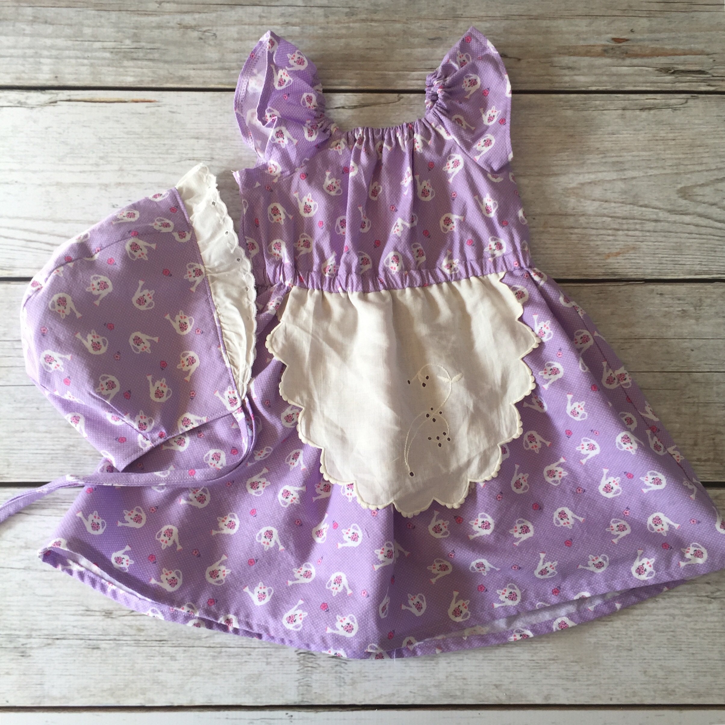 1824 Month Baby Dress Purple Baby Dress and Flutter Etsy