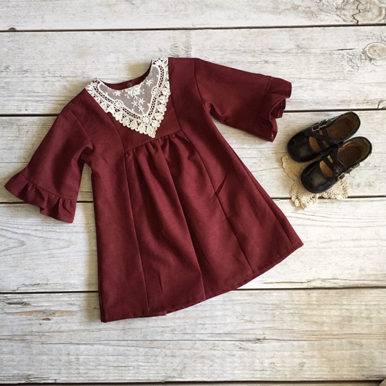 burgundy christmas dress