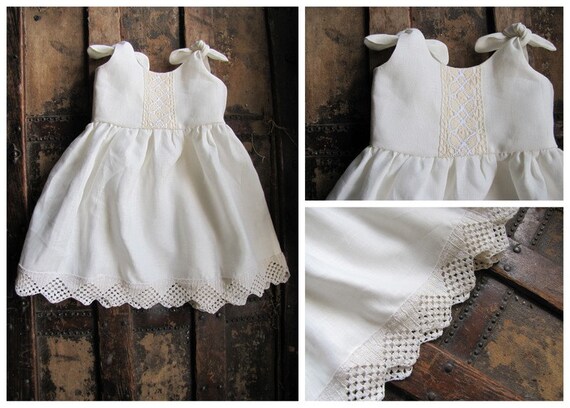 linen baptism gown