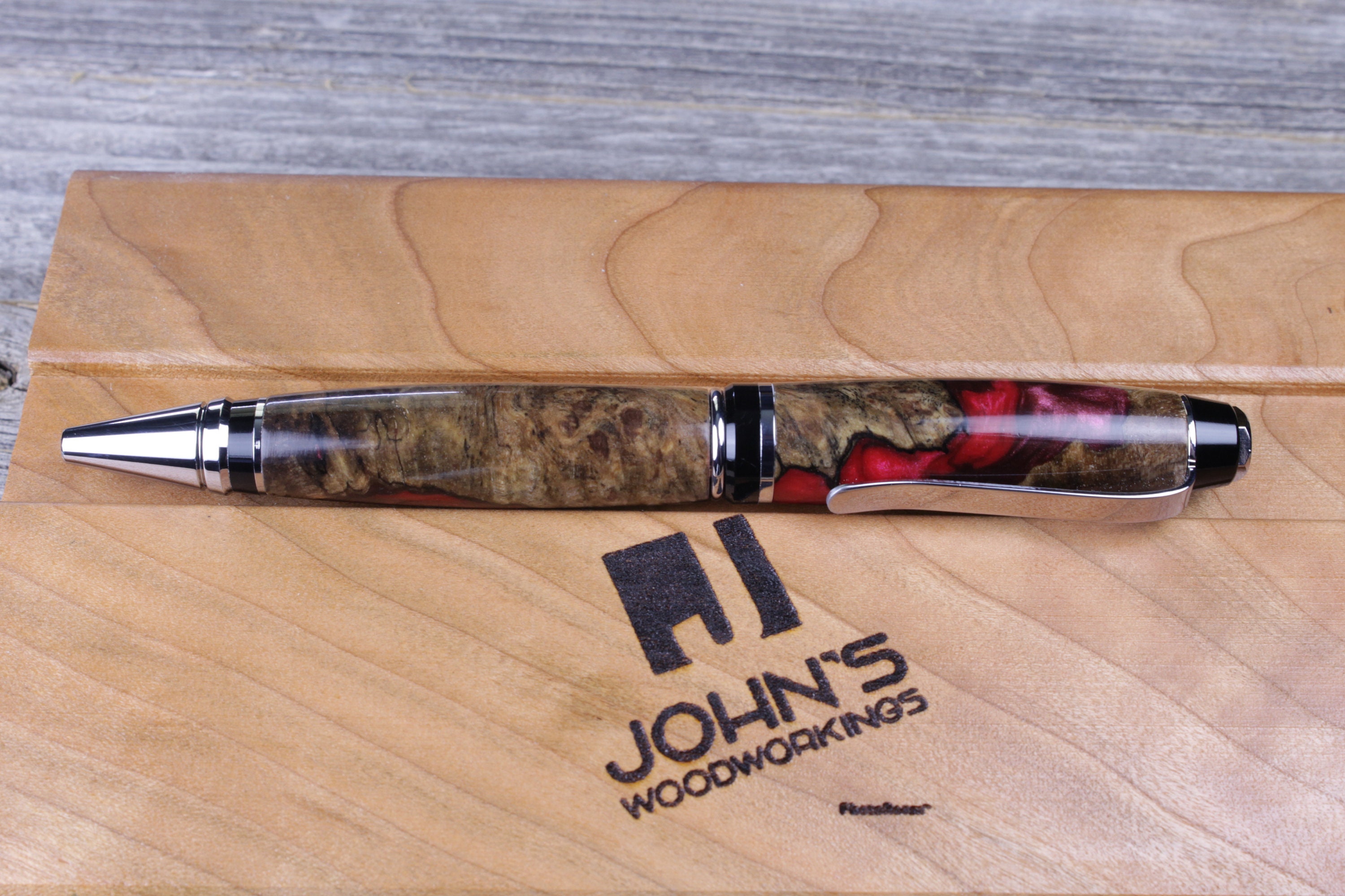 Pen Chechen Burl Hybrid by John's Woodworkings Etsy