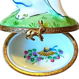 Limoges Box…bunny Rabbit With Ear Up…retired...mint - Etsy